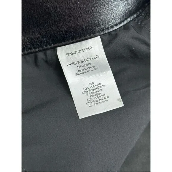 NWT VERONICA BEARD MAERA SKINNY High-Rise Stretch Vegan Leather Jeans $298